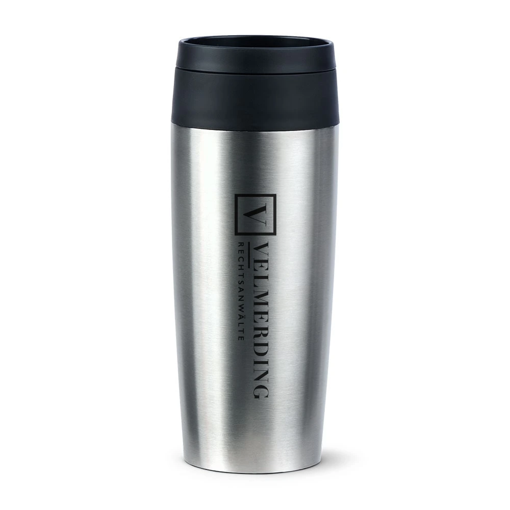 EMSA Travel Mug Classic Edelstahl – Thermobecher mit Logo